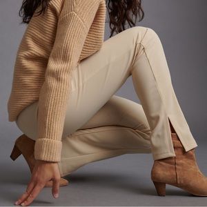 ANTHROPOLOGIE Seamed Slim Slit - Hem Pants Large NWT